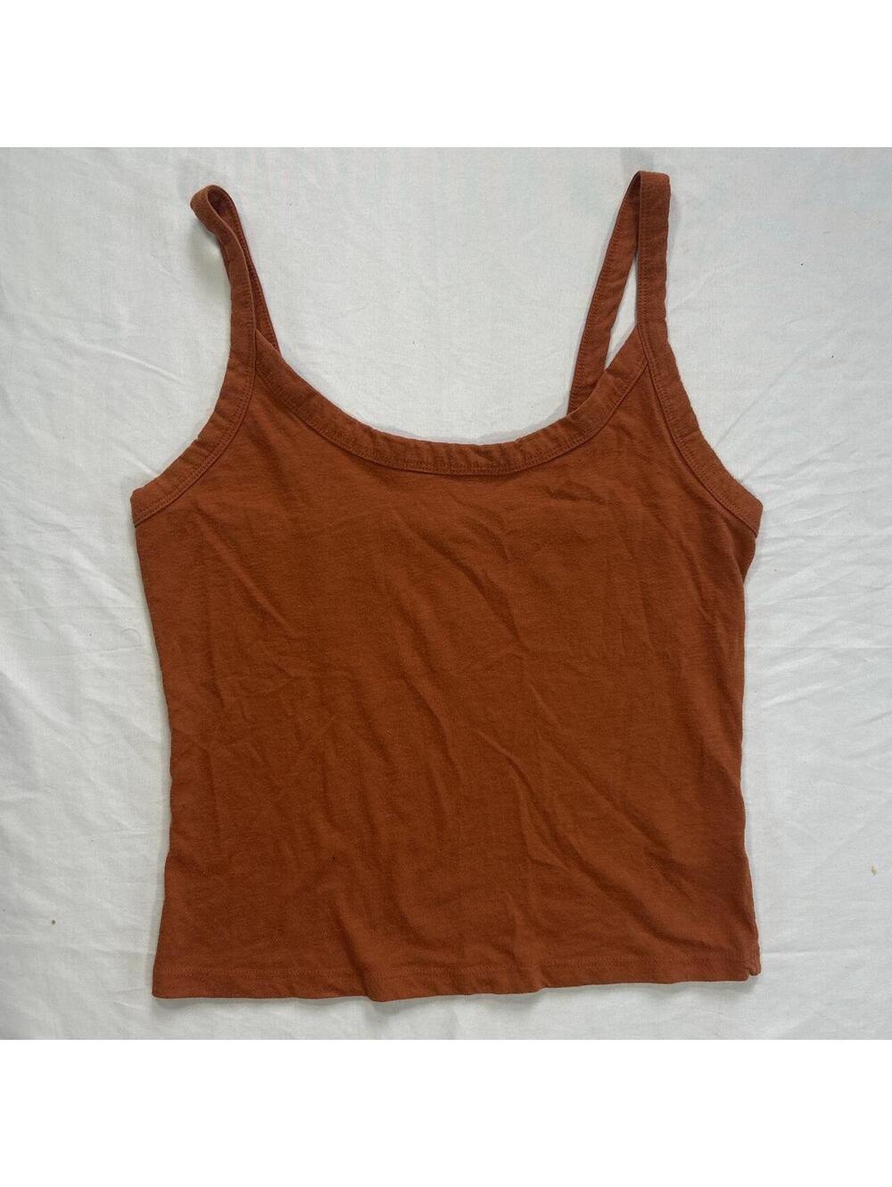 Wild Fable Women's Orange and Brown Tank Top